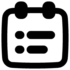 Calendar List Icon from Plump Remix Set