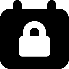 Calendar Lock Icon from Micro Solid Set