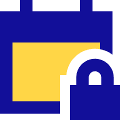 Calendar Lock Icon from Sharp Pop Set