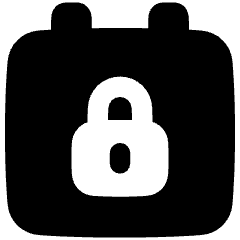 Calendar Lock Icon from Plump Solid Set
