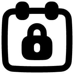 Calendar Lock Icon from Plump Remix Set