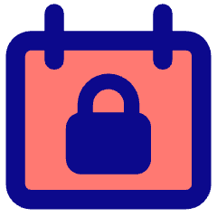Calendar Lock Icon from Core Pop Set