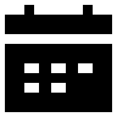 Calendar Mark Icon from Sharp Solid Set