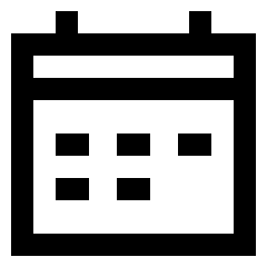 Calendar Mark Icon from Sharp Line Set