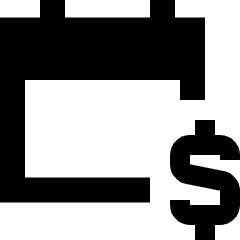 Calendar Money Due Payment Icon from Sharp Remix Set
