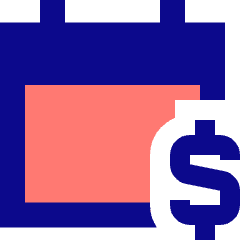 Calendar Money Due Payment Icon from Sharp Pop Set