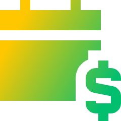 Calendar Money Due Payment Icon from Sharp Gradient Set