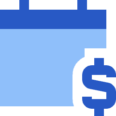 Calendar Money Due Payment Icon from Sharp Flat Set