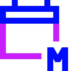 Calendar Month View Monthly Icon from Sharp Neon Set