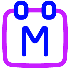 Calendar Month View Monthly Icon from Plump Neon Set