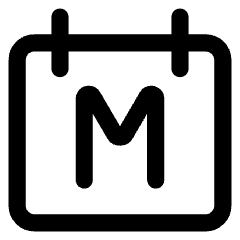 Calendar Month View Monthly Icon from Core Line Set