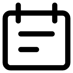 Calendar Note Icon from Core Line Set