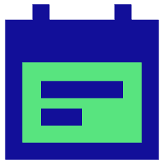 Calendar Note Icon from Sharp Pop Set