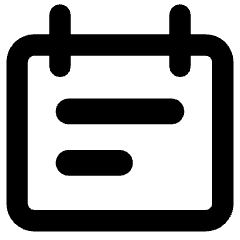 Calendar Note Icon from Core Remix Set