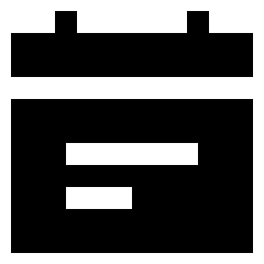 Calendar Note Icon from Sharp Solid Set