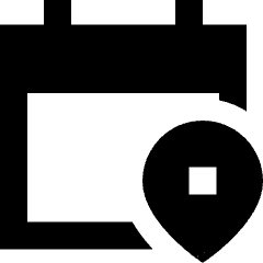 Calendar Pin Event Location Icon from Sharp Remix Set