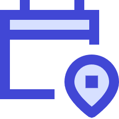 Calendar Pin Event Location Icon from Sharp Duo Set