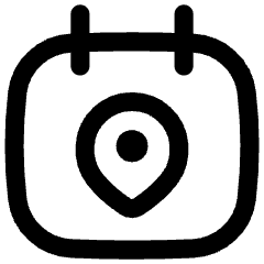 Calendar Pin Event Location Icon from Flex Line Set