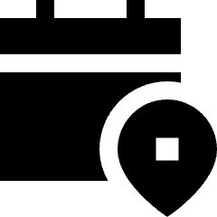 Calendar Pin Event Location Icon from Sharp Solid Set