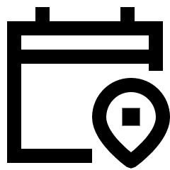 Calendar Pin Event Location Icon from Sharp Line Set