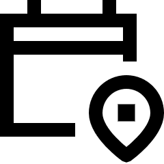Calendar Pin Event Location Icon from Sharp Line Set