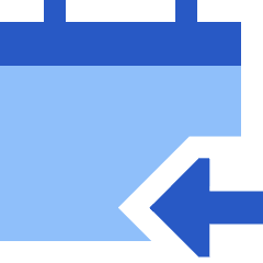 Calendar Previous Day Yesterday Icon from Sharp Flat Set
