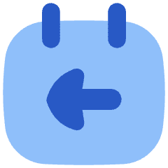 Calendar Previous Day Yesterday Icon from Flex Flat Set