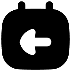 Calendar Previous Day Yesterday Icon from Flex Solid Set