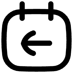 Calendar Previous Day Yesterday Icon from Flex Line Set