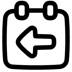 Calendar Previous Day Yesterday Icon from Plump Line Set