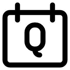 Calendar Quarter View Quarterly Icon from Core Line Set