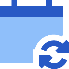 Calendar Refresh Icon from Sharp Flat Set