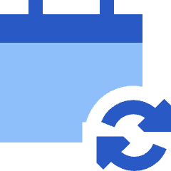 Calendar Refresh Icon from Sharp Flat Set