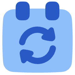 Calendar Refresh Icon from Plump Flat Set