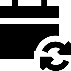 Calendar Refresh Icon from Sharp Solid Set