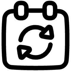 Calendar Refresh Icon from Plump Line Set