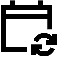 Calendar Refresh Icon from Sharp Line Set
