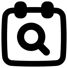 Calendar Search Icon from Plump Remix Set