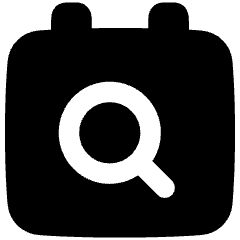 Calendar Search Icon from Plump Solid Set