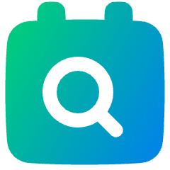 Calendar Search Icon from Plump Gradient Set