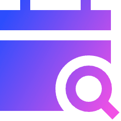 Calendar Search Icon from Sharp Gradient Set