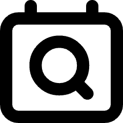 Calendar Search Icon from Micro Line Set