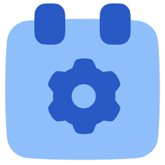 Calendar Setting Icon from Plump Flat Set