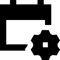 Calendar Setting Bolt Cog Icon from Sharp Remix Set