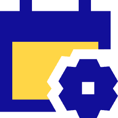 Calendar Setting Bolt Cog Icon from Sharp Pop Set
