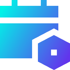 Calendar Setting Bolt Nut Icon from Sharp Gradient Set