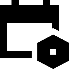 Calendar Setting Bolt Nut Icon from Sharp Remix Set