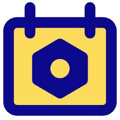 Calendar Setting Bolt Nut Icon from Core Pop Set