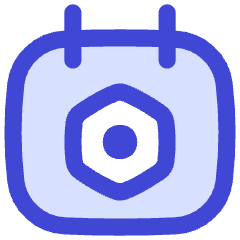 Calendar Setting Bolt Nut Icon from Flex Duo Set