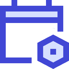 Calendar Setting Bolt Nut Icon from Sharp Duo Set